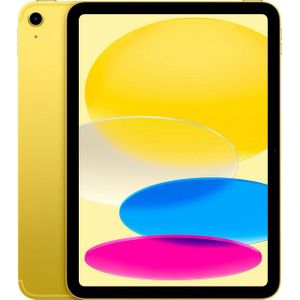 Apple iPad met A16 chip: 11 inch Liquid Retina-display, 256 GB, wifi 6 + 5G mobiel internet, 12 MP camera aan de voor- en achterkant, Touch ID, batterij voor een hele dag – Geel