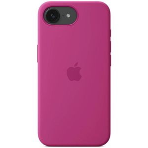 Origineel Apple iPhone 16e Hoesje MagSafe Silicone Case Fuchsia
