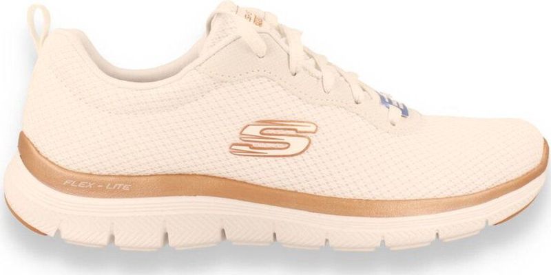 Skechers - Flex Appeal 4.0 - Sportieve Vetersneaker - Zwart - Mesh