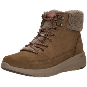 Skechers, Winterlaarzen, veterschoenen voor dames, Bruin, 40 EU