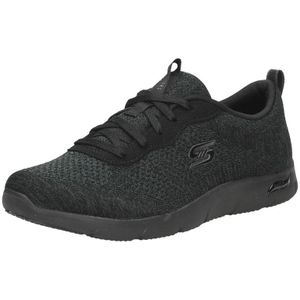 Skechers Dames Arch Fit Refine Lavish Wish Sneaker, Zwart ontworpen gebreide zwarte rand, 41 EU