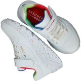 Skechers Uno Lite-Rainbow Specks Meisjes Sneakers - White - Maat 28