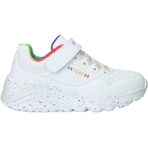 Skechers Uno Lite Rainbow Specks meisjes sneakers - Wit - Extra comfort - Memory Foam - Maat 28