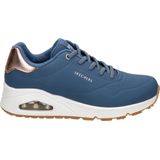 Skechers - Uno-Shimmer Away - Sneakers - Blauw - Imitatieleer