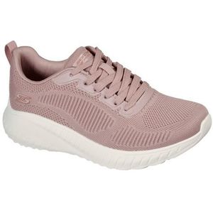 Skechers Bobs Squad Chaos Face Off Sneaker voor dames, ontworpen in roze stof, 38,5 EU