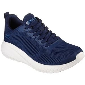 Skechers Bobs Squad Chaos Face Off-sneakers voor dames, marineblauw ontworpen breiwerk, 40 EU