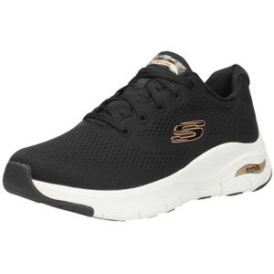 Skechers, Arch Fit Sneakers - Grote Uitstraling Zwart, Dames, Maat:36 EU