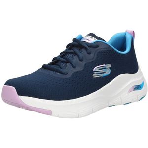 Skechers Arch Fit Infinity Cool Sneaker voor dames, Navy Mesh Multi Trim, 41 EU