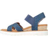 Skechers Desert Kiss Hi Sandalen Hak - blauw - Maat 38