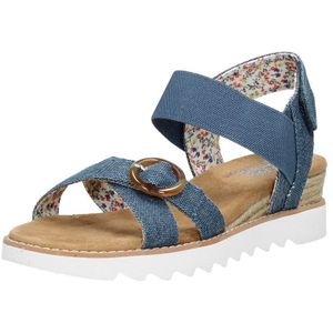 Skechers Desert Kiss Hi Sandalen Hak - blauw - Maat 37