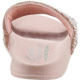 Skechers Pop Ups sandaal voor dames, Rose Gold Canvas Strass Trim, 39 EU