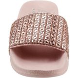 Skechers Pop Ups sandaal voor dames, Rose Gold Canvas Strass Trim, 39 EU