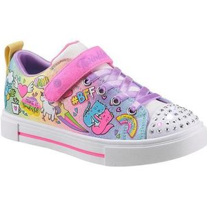 Skechers Sneaker "TWINKLE SPARKS BFF MAGIC", Schnürschuh m.Glitzer, Klettverschluss, Größenschablone zum Download