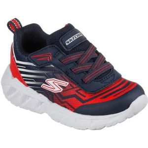 Skechers Magna-lights Maver Basketboy, Navy Synthetisch Mesh Rood Wit Trim