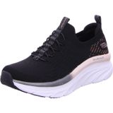 Skechers - D'lux Walker - Sneaker - Zwart - Gebreid - Lichtgewicht en Schokabsorberend