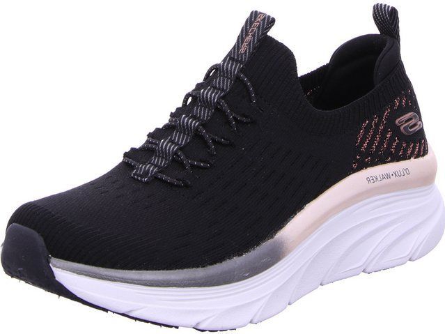 Skechers - D'lux Walker - Sneaker - Zwart - Gebreid - Lichtgewicht en Schokabsorberend