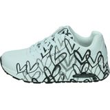 Skechers - UNO-SPREAD THE LOVE - Vrijetijdsschoen - Wit/Zwart - Graffiti-print