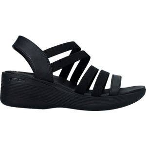 Skechers, Comfort Foam Zwarte Sandaal Zwart, Dames, Maat:41 EU
