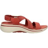 Skechers Go Walk Arch Fit platte sandalen voor dames, Rood, 40 EU