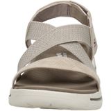 Skechers Go Walk Arch Fit Sandal - Tre Dames Sandalen - Taupe - Maat 37