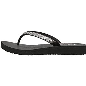 Skechers Meditation Geo Princess teenslippers voor dames, zwart