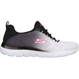 Skechers - 149536 BKW - Sportschoenen - Zwart-Wit - Mesh-afwerking