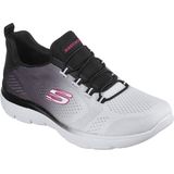 Skechers - 149536 BKW - Sportschoenen - Zwart-Wit - Mesh-afwerking
