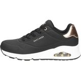 Skechers Uno Metallic Sneakers - Zwart - Synthetisch Materiaal
