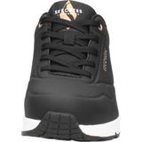 Skechers Uno Metallic Sneakers - Zwart - Synthetisch Materiaal