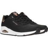 Skechers Uno Metallic Sneakers - Zwart - Synthetisch Materiaal