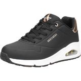 Skechers Uno Metallic Sneakers - Zwart - Synthetisch Materiaal