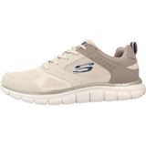 Skechers Track-Syntac Sneaker voor heren, Taupe Lederen Mesh Trim, 39.5 EU