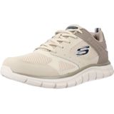 Skechers Track-Syntac Sneaker voor heren, Taupe Lederen Mesh Trim, 39.5 EU