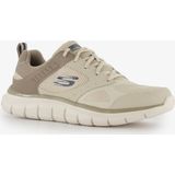 Skechers Track-Syntac Sneaker voor heren, Taupe Lederen Mesh Trim, 39.5 EU