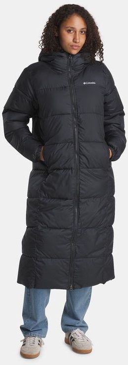 Columbia - PUFFECT - Lange Donsjas - Zwart - Halflang - 100% Polyester