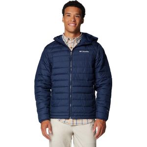 Donsjas met kap Powder Lite COLUMBIA. Polyester materiaal. Maten XL. Blauw kleur