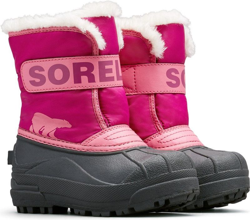 Sorel - Sneeuwcommandant - Sneeuwlaarzen - Roze - 200g Isolatie - Plat - Klittenband