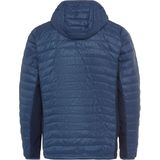 Columbia Men's Powder Pass Hybrid Hooded Jacket, Hooded Puffer Jacket, Dark Mountain/Collegiate Navy, M