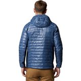 Columbia Men's Powder Pass Hybrid Hooded Jacket, Hooded Puffer Jacket, Dark Mountain/Collegiate Navy, M