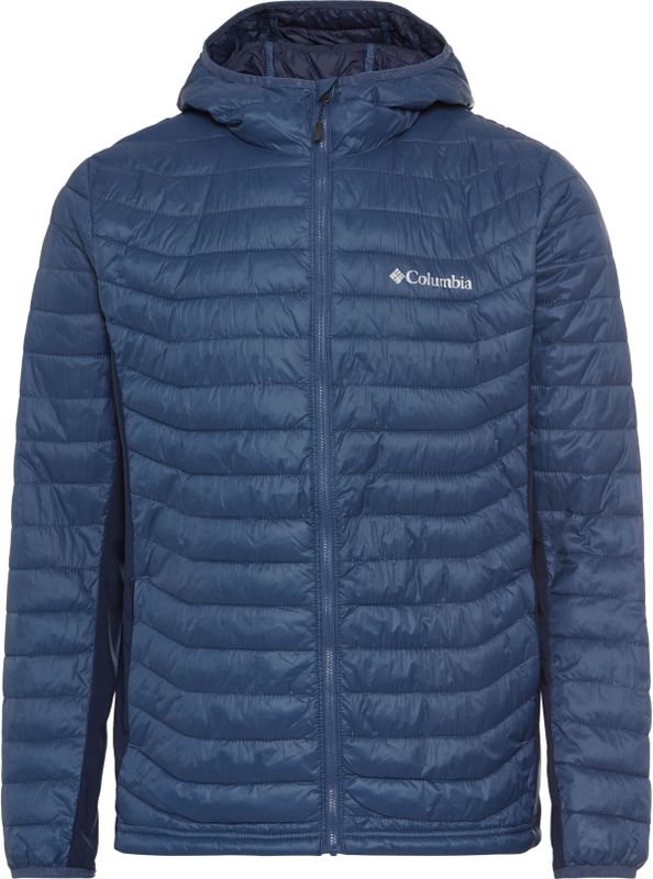 Dunne jas met kap Powder Pass COLUMBIA. Wol materiaal. Maten M. Blauw kleur