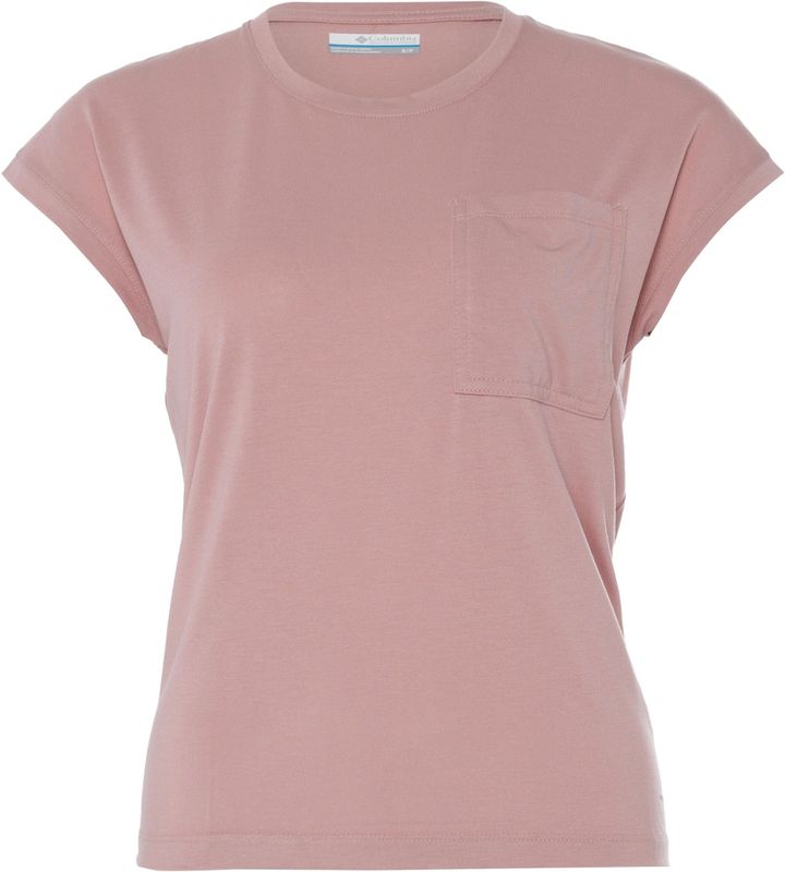 Columbia - Boundless Trek - T-shirt - Roze - 62% Polyester, 33% Viscose, 5% Elasthan