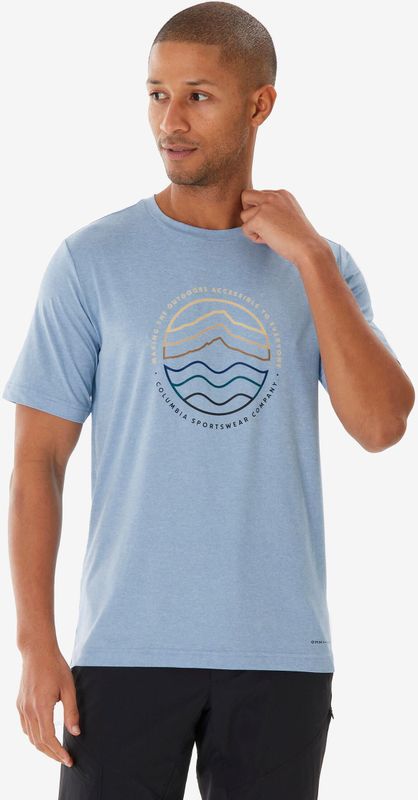 Columbia - Kwick Hike Graphic S/S Tee - T-shirt - Blauw