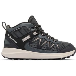 Columbia Youth Unisex Peakfreak Rush Mid Waterproof, Waterproof Mid Rise Trekking and Hiking Boots, Black/Grill, 6