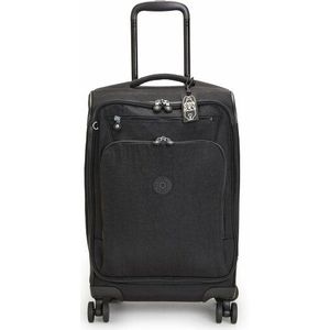 Kipling New YOURI Spin S, kleine cabinemaat spinner, Zwart, YOURI SPIN S