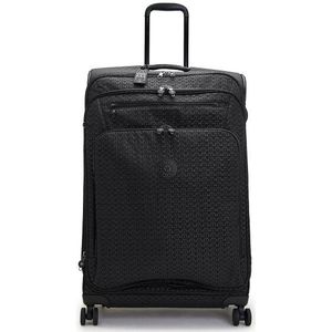 Kipling NEW YOURI SPIN L Grote uitbreidbare spinner, rechtopstaand, Signature Emb (Zwart)