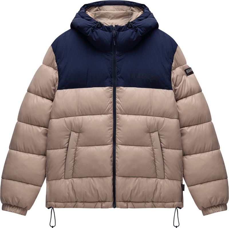 Napapijri - Hornelen Puffer Jas - Beige - Heren - Windbreakers
