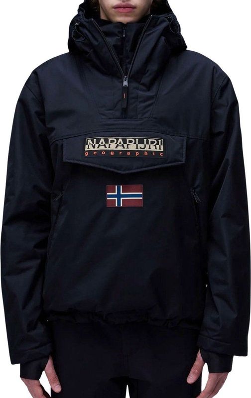 Napapijri - Rainforest Next - Herenjas - Zwart - 100% Gerecycled Polyester