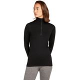 Icebreaker - W Merino 200 Oasis LS Half Zip - Thermokleding - Zwart