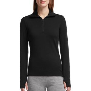 Icebreaker - Merino 260 Tech Lange Mouwen Basislaag - Zwart - 100% Merinowol