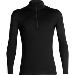 Icebreaker - Long Sleeve Half Zip - Kleding - Zwart - Merinowol